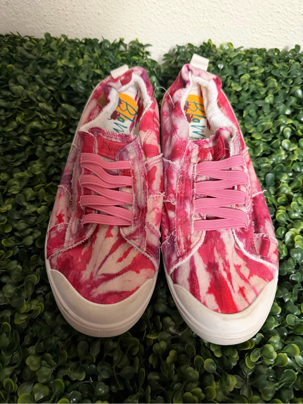 Pink Tie-Dye Slip-On Sneakers